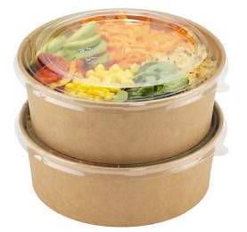 Boîte salade 1000 kraft blanc