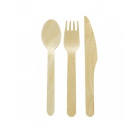 Set couverts 3 en 1 bois